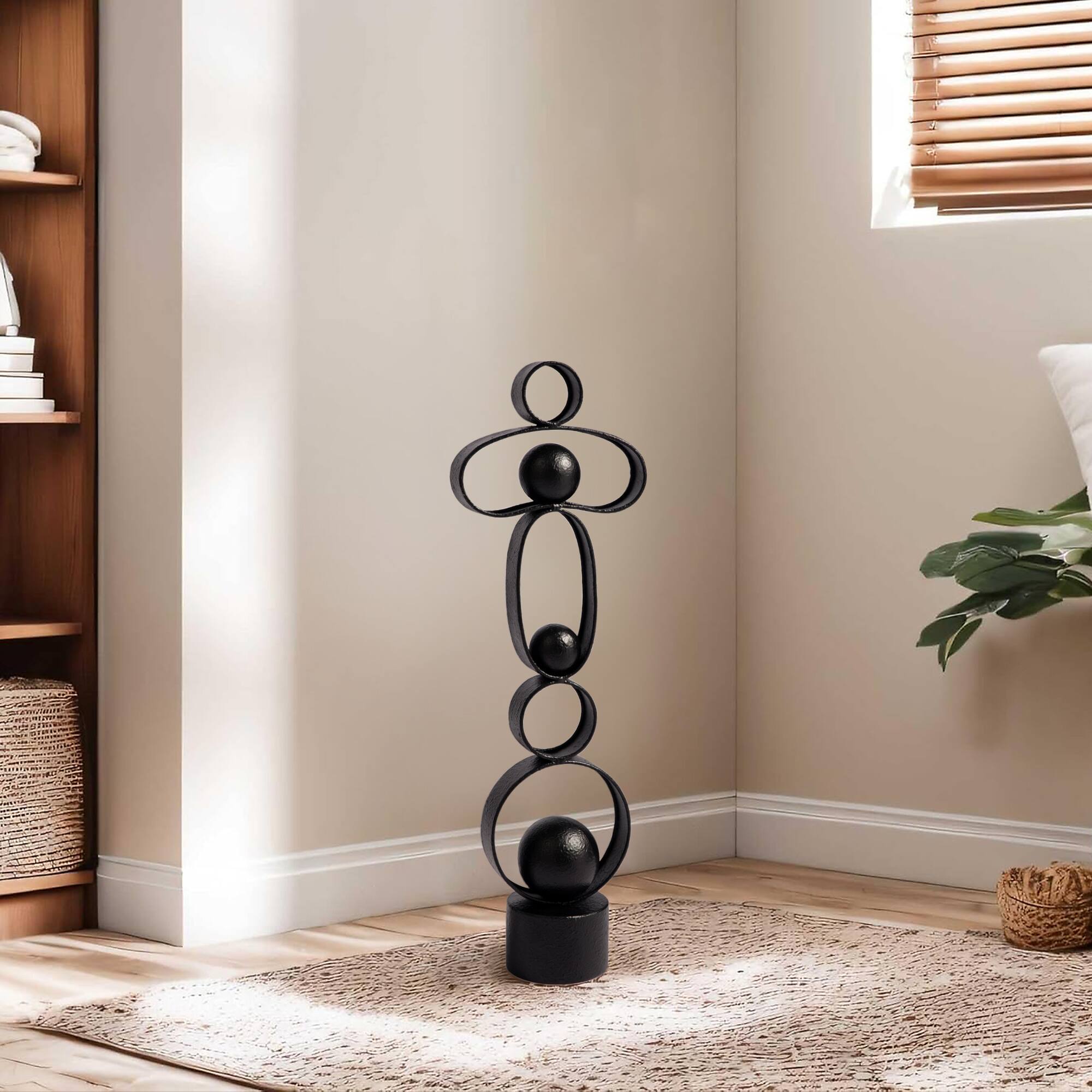 Glitzhome® 25.5" Modern Abstract Metal Sculpture Table Décor